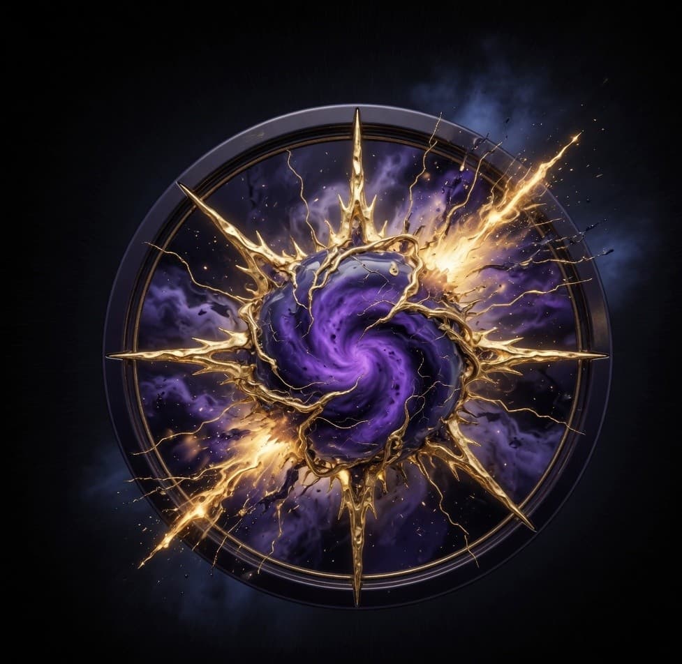 NovaRudra emblem — a star inside a storm